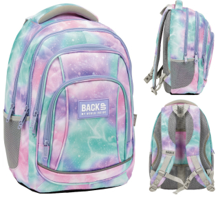 Viackomorový školský batoh Backup white, Odtiene fialovej, Odtiene modrej, Odtiene ružovej, Odtiene sivej a striebornej, Odtiene zelenej, Multicolor 26 l